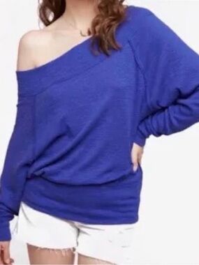 We The Free Free People Off the Shoulder Palisades Top Dolman Knit Oversized S